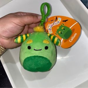 Halloween Squishmallow Callum the Monster Clip 3.5”